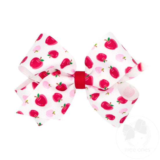 Back to School printed grosgrain bows