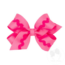Load image into Gallery viewer, Grosgrain Hair Bow with Ric-Rac Trim
