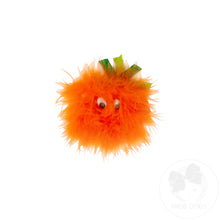 Load image into Gallery viewer, Pumpkin and ghost marabou feather hair clip

