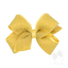 Load image into Gallery viewer, Metallic Lurex with Grosgrain Underlay Hair Bow
