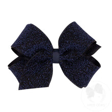 Load image into Gallery viewer, Metallic Lurex with Grosgrain Underlay Hair Bow
