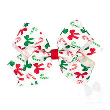 Load image into Gallery viewer, Holiday themed printed grosgrain bows
