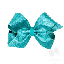 Load image into Gallery viewer, Glitter with grosgrain overlay bow
