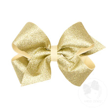 Load image into Gallery viewer, Glitter with grosgrain overlay bow
