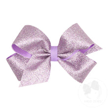Load image into Gallery viewer, Glitter with grosgrain overlay bow
