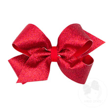 Load image into Gallery viewer, Glitter with grosgrain overlay bow
