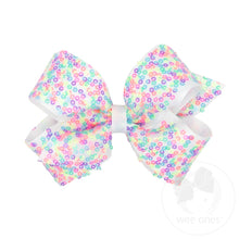 Load image into Gallery viewer, Confetti sequins overlay bow
