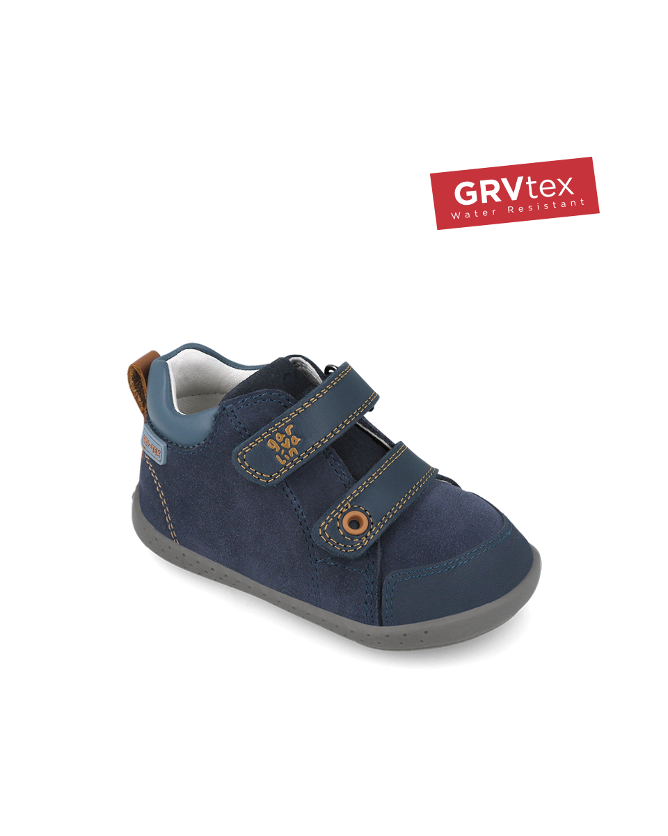 Navy water resistant booties