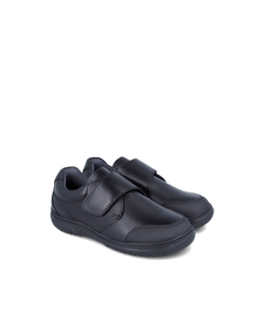 Black velcro school shoe with reinforced toe area (251705)