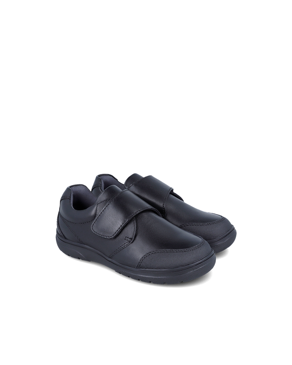 Black velcro school shoe with reinforced toe area (251705)