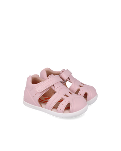 Pink leather prewalker sandals