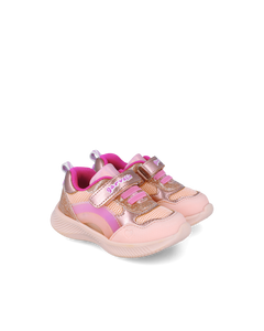 Pink with gold light up rainbow sneakers