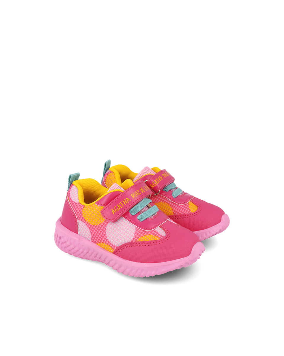 Fucsia colorful dots lightweight sneaker