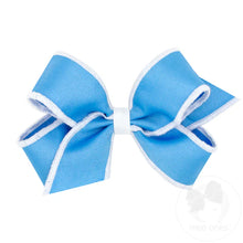 Load image into Gallery viewer, Sporty Grosgrain Hair Bow with Serged Edge
