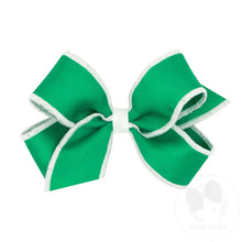 Load image into Gallery viewer, Sporty Grosgrain Hair Bow with Serged Edge
