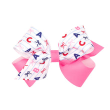 Load image into Gallery viewer, Back to school colorblock grosgrain bows
