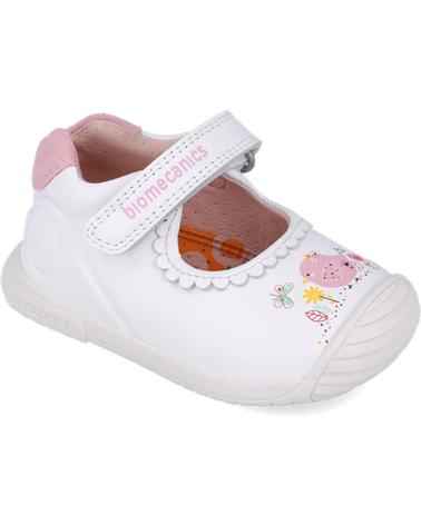 White mary jane prewalker with scallop details