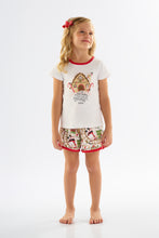 Load image into Gallery viewer, Girls short Christmas pajama set
