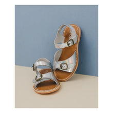 Load image into Gallery viewer, Holographic buckled sandal

