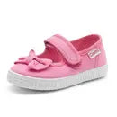 Pink canvas mary jane with bow