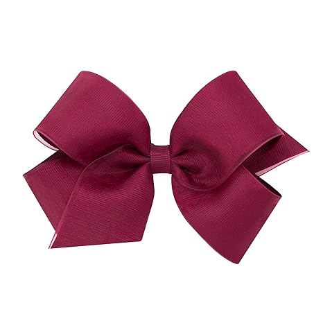 Wine organza overlay bow