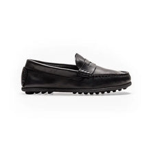 Load image into Gallery viewer, Black leather penny loafer
