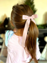 Load image into Gallery viewer, Velvet Bowtie with Knot Wrap and Streamer Tails
