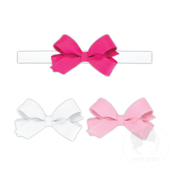3 tiny bows with headband