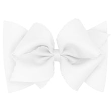 Load image into Gallery viewer, Small moonstitch bow on baby band
