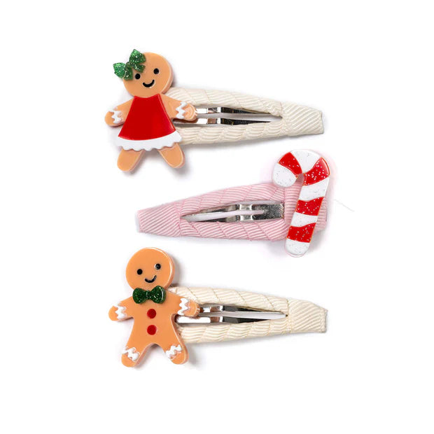Gingerbread & Candy cane snap clips