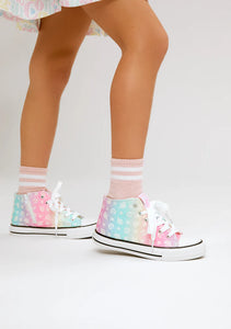 Unicorn glitter high top sneakers