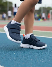 Load image into Gallery viewer, Navy mesh sneakers
