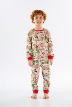 Load image into Gallery viewer, Two piece printed Christmas pajama
