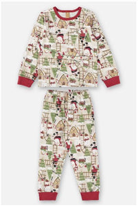 Two piece printed Christmas pajama