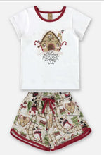 Load image into Gallery viewer, Girls short Christmas pajama set
