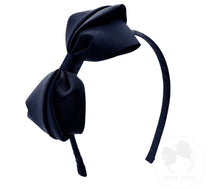 Load image into Gallery viewer, Mini king pleated grosgrain headband
