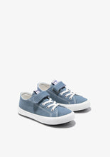 Load image into Gallery viewer, Denim canvas elastic laces sneaker
