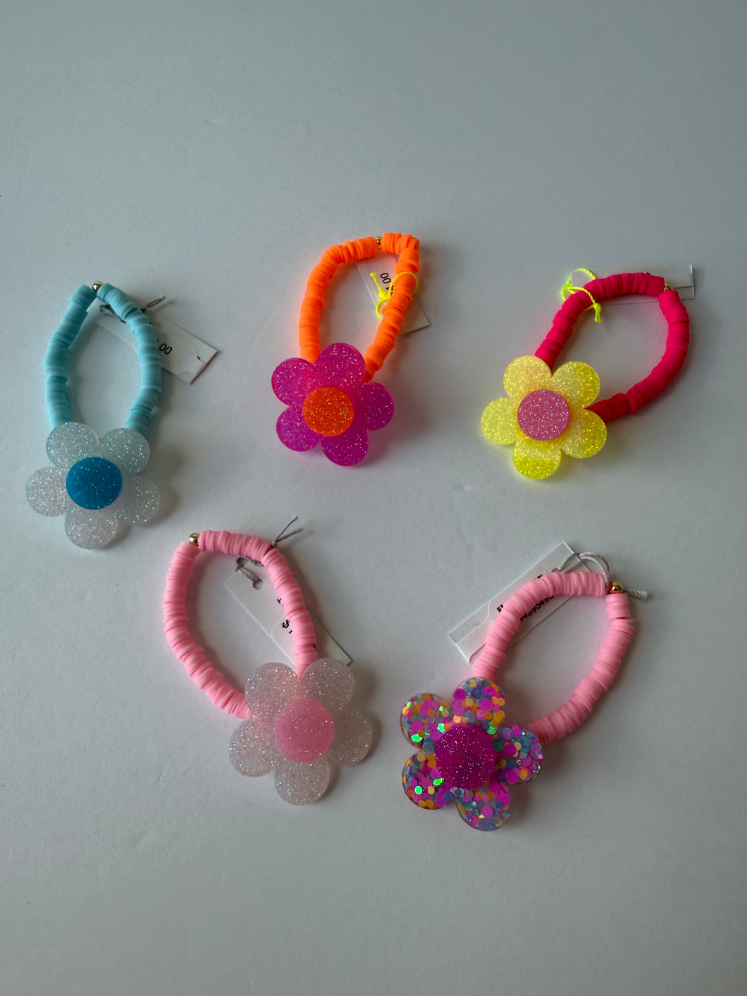 Beads and resin Flower bracelet
