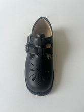 Load image into Gallery viewer, Black double straps with velcro school shoe (12)
