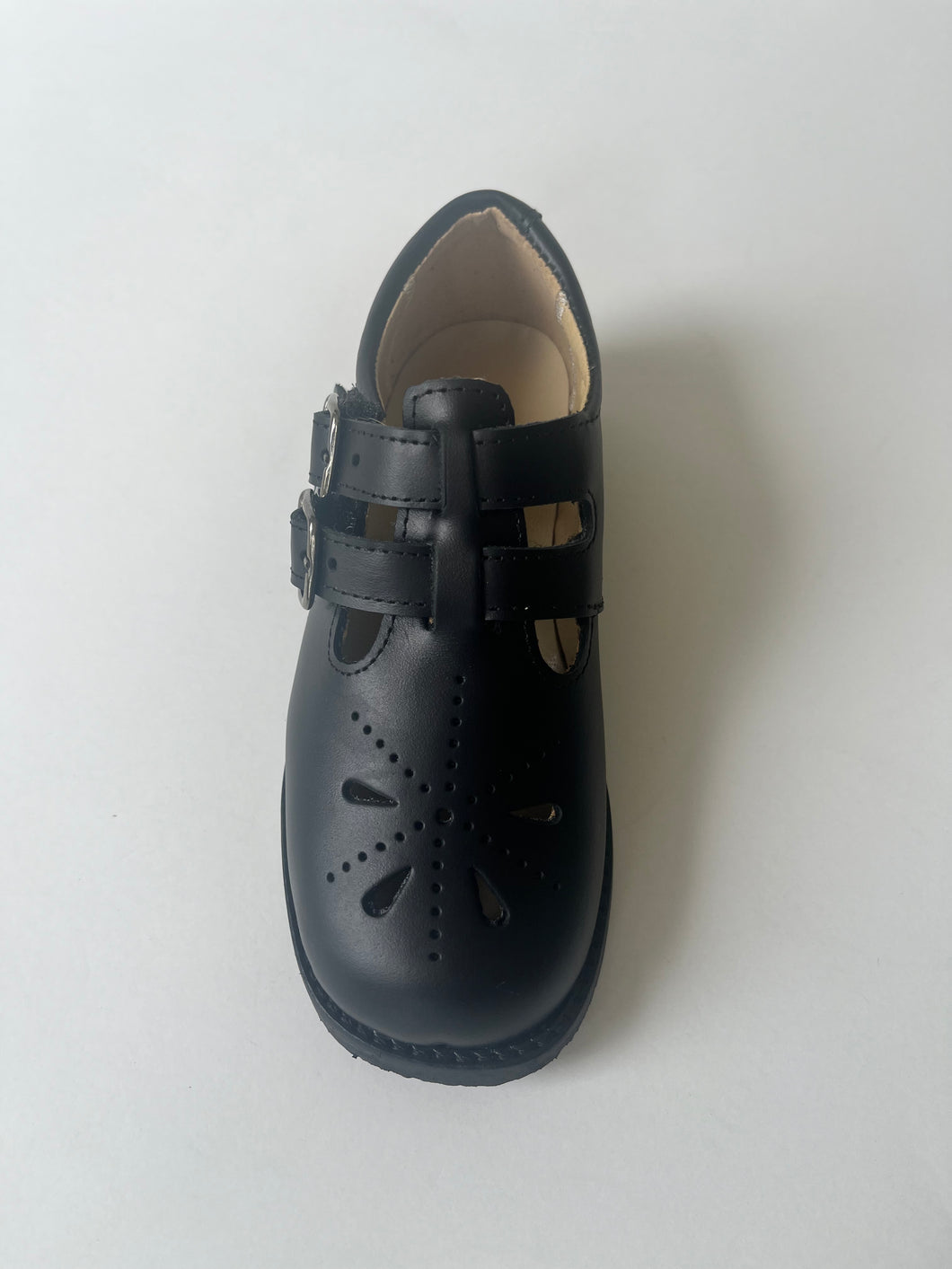 Black double straps with velcro school shoe (12)