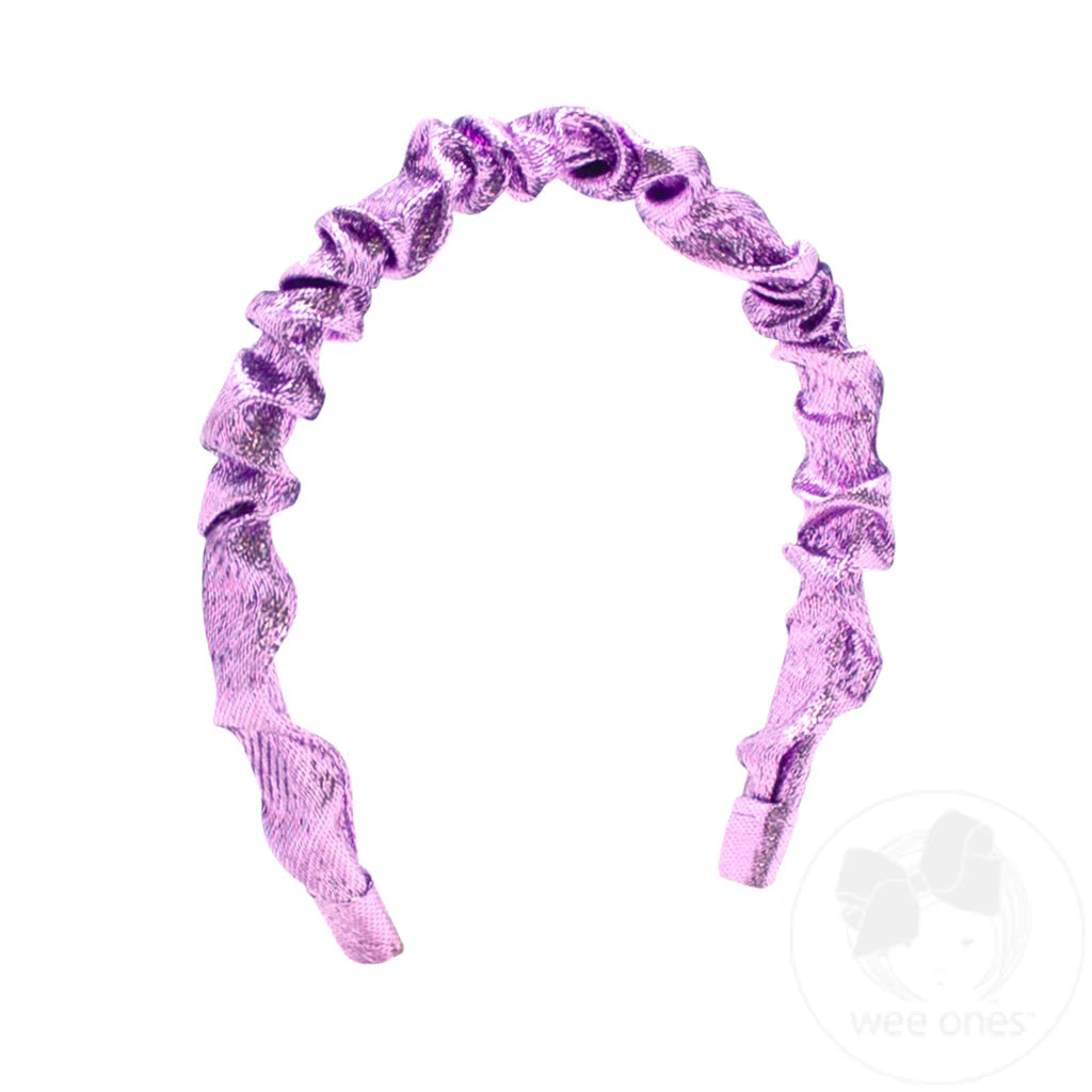 Metallic ruffle headband