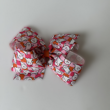 Load image into Gallery viewer, Pink Halloween grosgrain bows
