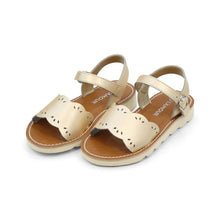 Load image into Gallery viewer, Champagne gold scalloped sandal
