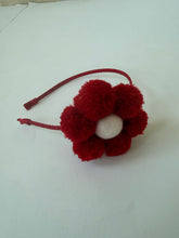 Load image into Gallery viewer, Pompom flower headband
