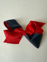 Load image into Gallery viewer, 2 tone glitter/grosgrain bows
