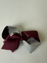 Load image into Gallery viewer, 2 tone glitter/grosgrain bows
