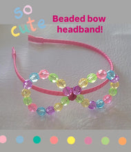 Load image into Gallery viewer, Beaded bow headband

