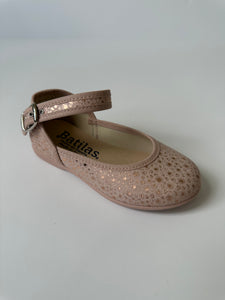 191/231 Metallic pink mary jane w/ankle strap