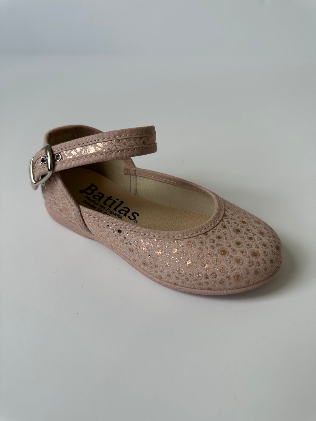 191/231 Metallic pink mary jane w/ankle strap