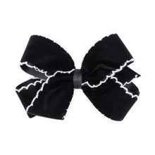 Load image into Gallery viewer, Velvet/satin with moonstitch bow
